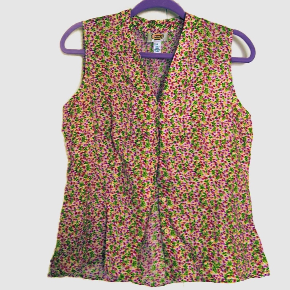 Talbots 100% linen v-neck shirt. Size 10